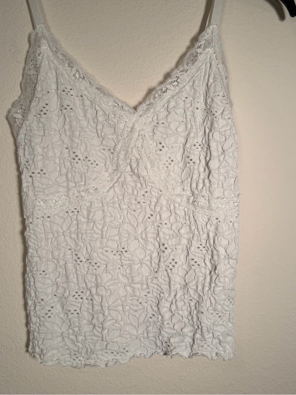 Gypsy and Jade Delicate Lace-Trim White Lace Stretchy and Comfortable Size S/M